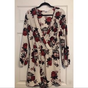 Cream and floral romper by Charlotte Russe